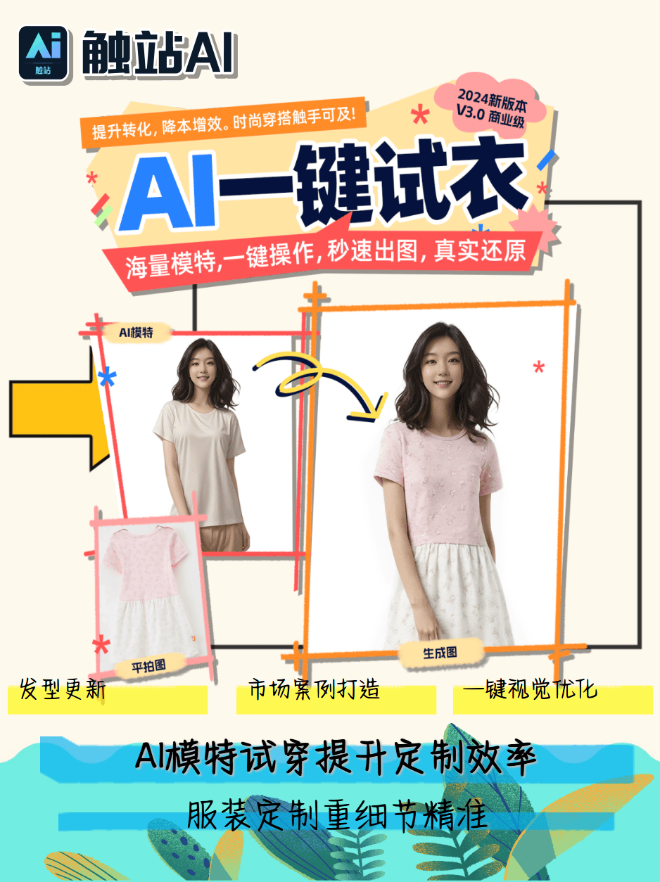 6个超好用的AI虚拟模特试穿工具