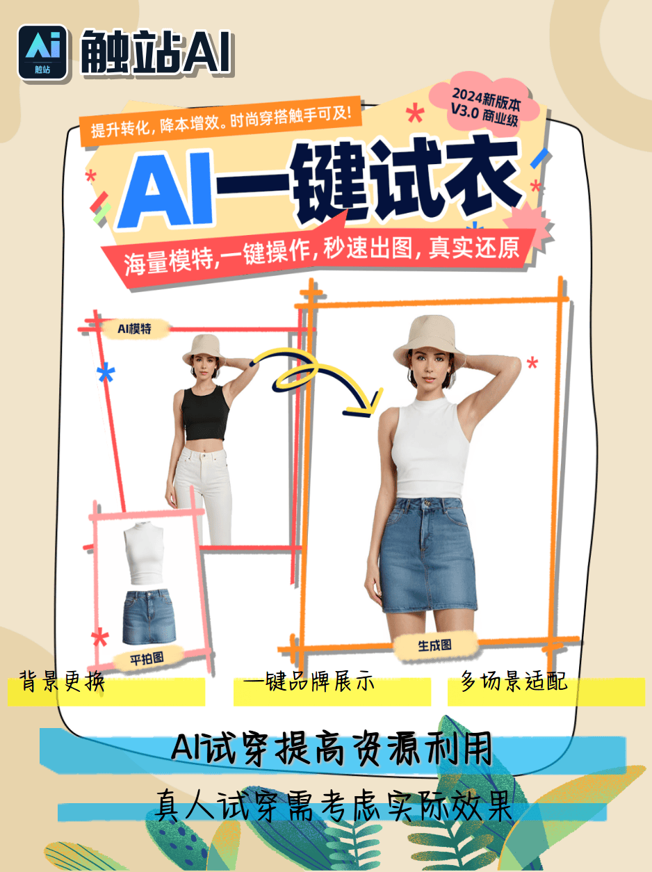 6个超好用的AI虚拟模特试穿工具