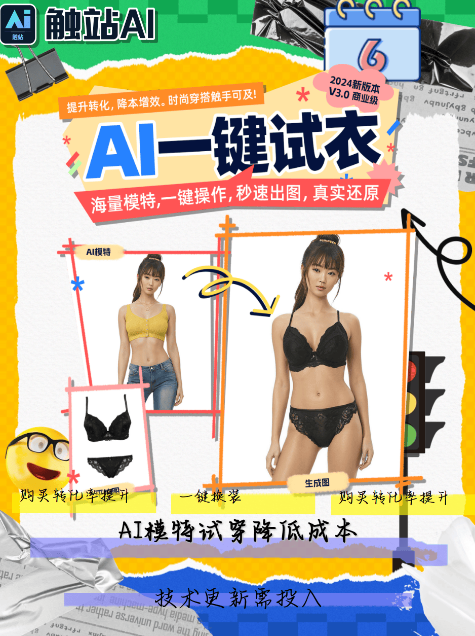 AI虚拟模特换装生成器，实测效果堪比商拍